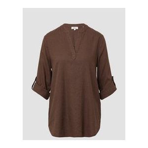 s.Oliver - Tuniekblouse - Lichte Linnenmix - V-halslijn - 3/4-mouwen