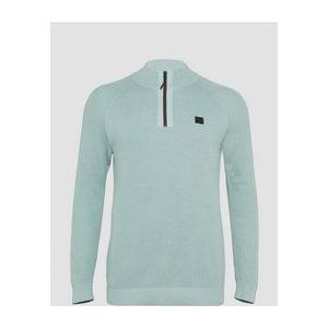 Gebreide Trui - Hoogwaardige Katoen - Hoge Kraag - Praktische Ritssluiting