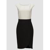 Jerseyjurken - Color-Blocking - Gevoerd - Mouwloos - Ronde Hals - Aansluitend