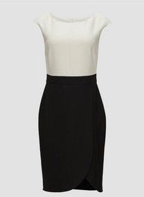 Jerseyjurken - Color-Blocking - Gevoerd - Mouwloos - Ronde Hals - Aansluitend
