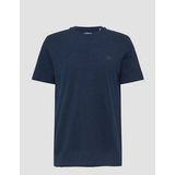 s.Oliver - T-Shirt - Zacht - Jersey met Vlamgarentextuur - Logoprint