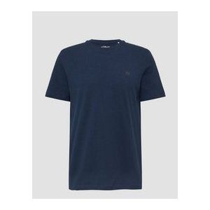 s.Oliver - T-Shirt - Zacht - Jersey met Vlamgarentextuur - Logoprint