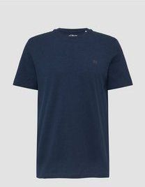 s.Oliver - T-Shirt - Zacht - Jersey met Vlamgarentextuur - Logoprint