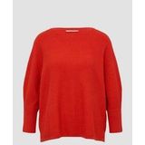 s.Oliver - Trui - Rood - Knitwear - Normale Pasvorm - Driekwart Mouw