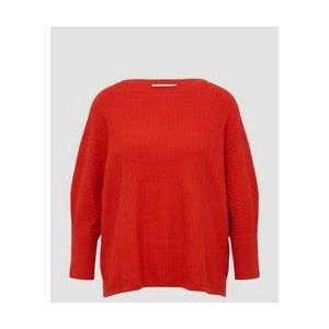 s.Oliver - Trui - Rood - Knitwear - Normale Pasvorm - Driekwart Mouw