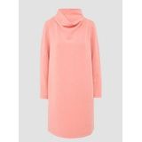 s.Oliver - Jurk - Pastelrood - Watervalhals - Lange Mouw