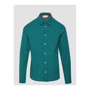 Shirt - Slim Fit - Overhemd - Motief - Stretchkatoen