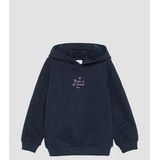 s.Oliver - Sweatshirt - Donkerblauw - Capuchon - Motiefprint