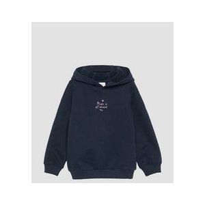 s.Oliver - Sweatshirt - Donkerblauw - Capuchon - Motiefprint