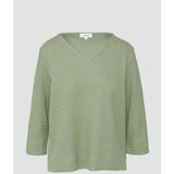 s.Oliver - Sweatshirt - Katoenmix - 3/4-mouwen - V-hals