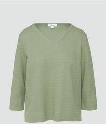 s.Oliver - Sweatshirt - Katoenmix - 3/4-mouwen - V-hals