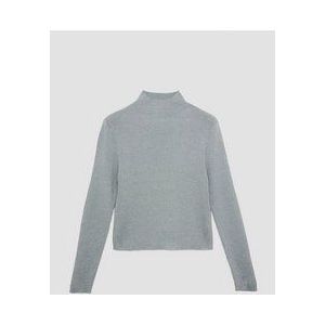 s.Oliver - Trui - smoky blue - Knitwear - Opstaande Kraag, Effen, Glinsterend, Normale Pasvorm