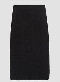 Rok - Midi-model - Gestructureerde Jersey - Met Jacquardpatroon - Hoge Tailleband