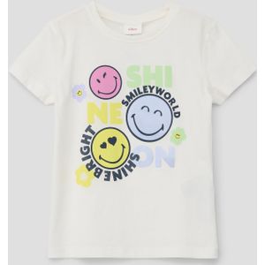 Katoenen shirt met Smiley®-print op de voorkant
