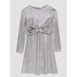 s.Oliver - Jurk - Zilver - Knielengte - Lange Mouw