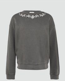 s.Oliver - Sweatshirt - Grijs - Effen - Lange Mouw