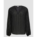 Blouse - Semi-transparant - Gestreept - Chiffon