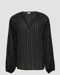 Blouse - Semi-transparant - Gestreept - Chiffon