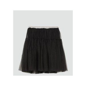 Rok - Mesh - Tieners - Korte Uitlopende Ontwerp - Elastische Tailleband met Glitters