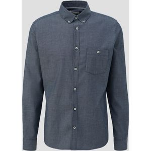 S.Oliver Slim Fit Overhemd Donkerblauw