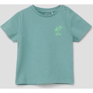 T-shirt van katoen met borduursel