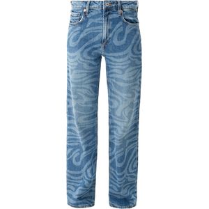 Relaxed: wide leg jeans met garment wash