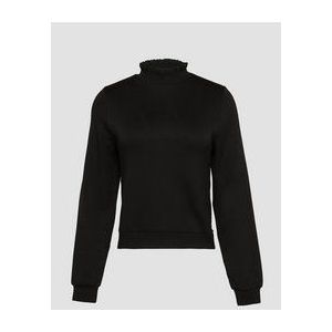 Q/S designed by - Sweatshirt - Zwart - Gegolfde Kraag - Zonder Capuchon