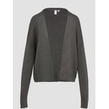 Vest - Viscoseblend - Open Vest - Geribde Boorden - Relaxte Pasvorm