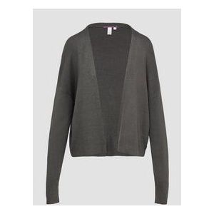 Vest - Viscoseblend - Open Vest - Geribde Boorden - Relaxte Pasvorm