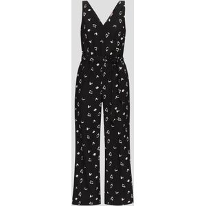 Mouwloze jumpsuit met steekzakken en strikkoord