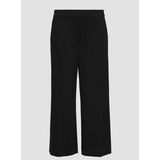 s.Oliver - BLACK LABEL - Broek - Zwart - Viscose, Effen, Wide Leg, High Waist