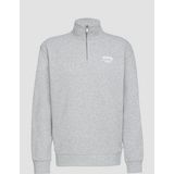 QS - Sweatshirt - Grijs - Katoen - Met Rits en Print