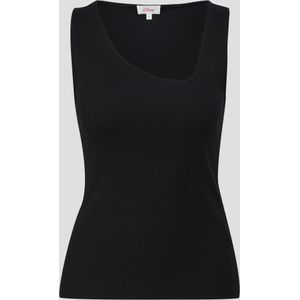 Jersey top met asymmetrische hals