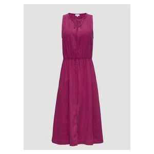 s.Oliver - Midi-jurk - Vloeiend Lyocell - Zwart