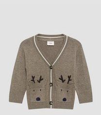 s.Oliver - Strickjacke - Gebreid Vest - Met Rendierapplicatie