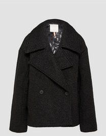 Buitenjas - Oversized Bouclé Caban Jas - Trenchcoat