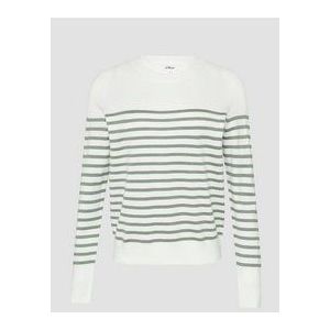 s.Oliver Casual - Fijngebreide Pullover - Gestreept - Mix van Viscose en Polyester