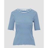 T-shirt - Slim Fit - Strepenpatroon - Katoenmix - Ronde Hals - Halflange Mouwen