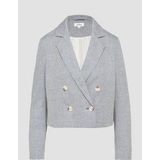 s.Oliver - Blazer - Navy / Lichtblauw - Katoen - Revers Kraag, Knoopsluiting, Licht Gevoerd