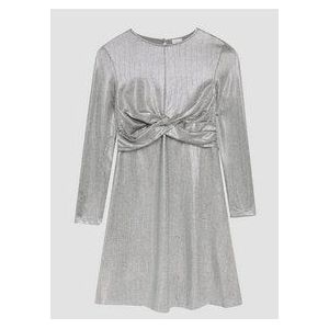 s.Oliver - Jurk - Zilver - Knielengte - Lange Mouw