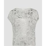 s.Oliver - T-Shirt - Mouwloos - Viscoseblend - Metallic Folieprint