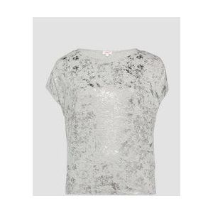 s.Oliver - T-Shirt - Mouwloos - Viscoseblend - Metallic Folieprint