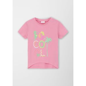 Shirt met print en glittereffect