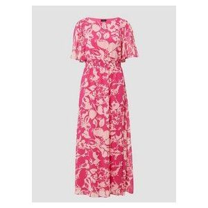 Jurk - Chiffon Maxi-jurk - All-over Print - Volantmouwen