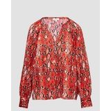 Blouse - Dierenprint - Satijn - Gevoerde Zoom/Rand