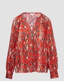 Blouse - Dierenprint - Satijn - Gevoerde Zoom/Rand
