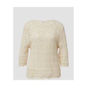 Gebreide Trui - Ajour - 3/4 Mouwen - Relaxte Pasvorm