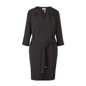 Jurk - Effen - Tuniekjurk - Gevoerde Zoom - Driekwart Mouw - Normale Pasvorm