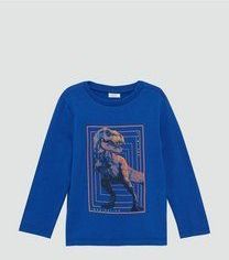 T-shirt - Dino-print - Lange Mouwen - 100% Katoen - Voor Kinderen 2-9 Jaar