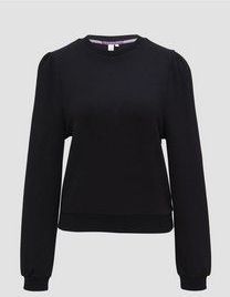 QS - Sweatshirt - Zwart - Lange Mouw - Normale Pasvorm